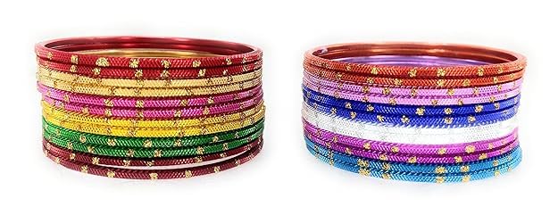 GOODLUCK JUNCTION Multicolor Zari Dots, 12 color /24 bangles set for Girl Child 4-5 year old (50 mm diameter) (B0D1BR3YL7) Amazon Price History, Amazon Price Tracker