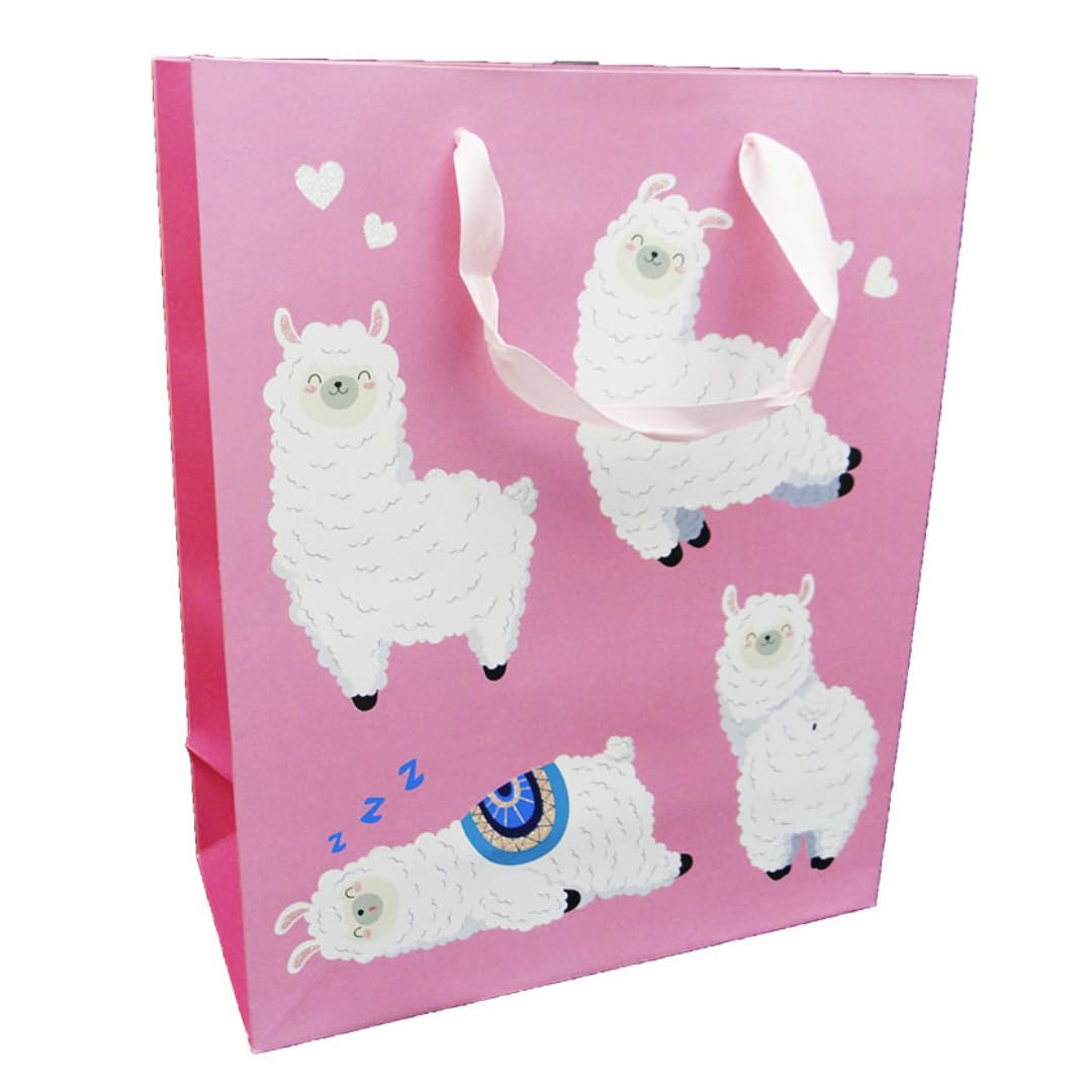 Bagland Geschenktüten Set – 12 Stück In 3 Designs, Größe L (26x32x12 Cm), Aus Dickem Papier 210 G/m², Tiermotive
