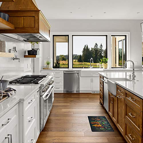 Upnupco Artistic Beautiful Anti Fatigue Kitchen Floor Mat - Unique Floor Mats - Pain Relief Padded Kitchen Mats - Floor Mats For In Front Of Sink - Memory Foam 30" X 17.5" X 10Mm Cushion Spicy #TOP3