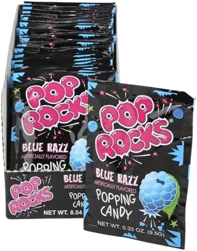 Amazon.com : POP ROCKS Popping Candy, Blue Raspberry, 24 Count : Candy ...