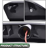 Vista 5 de GRAND ORANGE Luz de marcador lateral compatible con Chrysler 200 2015-2017 marcadores de lente ahumada delantera izquierda y derecha, lámpara