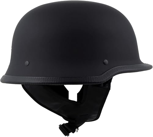 Miniatura 6 de Milwaukee Helmets MPH9740DOT Motorrad DOT Casco de motociclista de media cara negro mate estilo alemán - XL