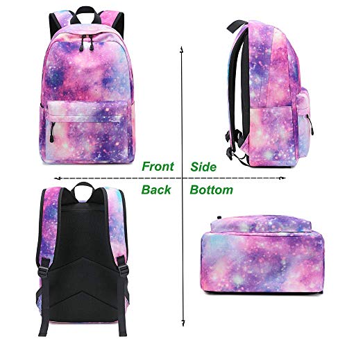 Btoop Girls School Backpack Galaxy Schoolbag Fit 15Inch Laptop Bookbag Insulated Lunch Bag For Teens Boys Kids Travel Daypack #TOP2