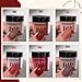 AZUREBEAUTY Dip Powder, Brown Red Glitter 6 Colors Dipping Powder Starter Kit French Nail Art Manicure DIY Salon for Women, No Need Nail Lamp Cured