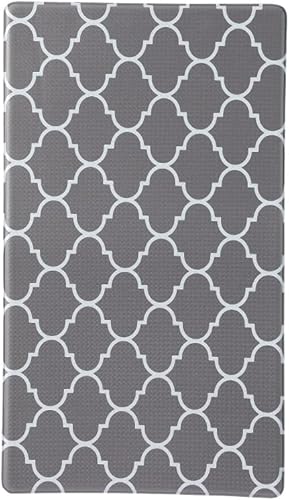 MINISO Tapete de cocina acolchado antifatiga de 17 x 30 pulgadas, antideslizante, impermeable, tapete ergonómico de PVC resistente para cocina,