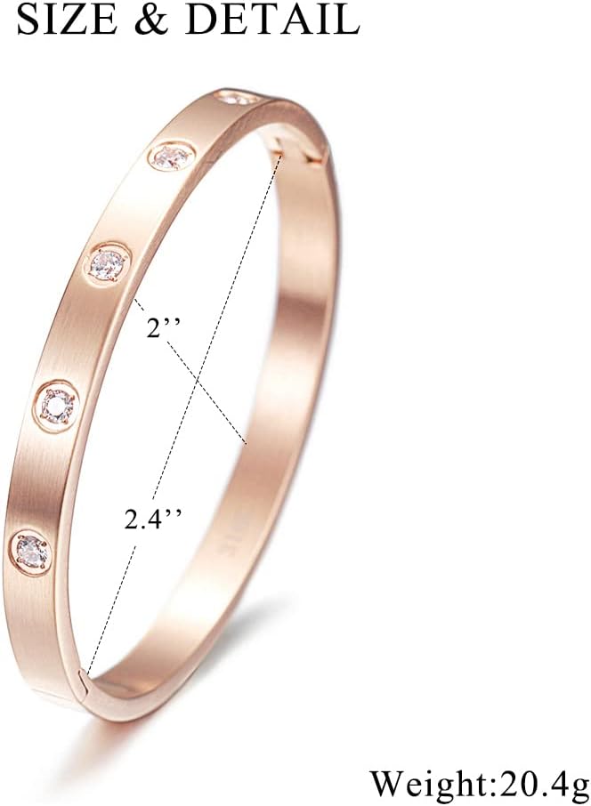 5 Crystal Diamond Classic Cuff Bangle Chunky Bracelet Clasp Wristband Bracelet for Women Zirconia Diamond Simplicity Polished Friendship Bangle for Men Jewelry