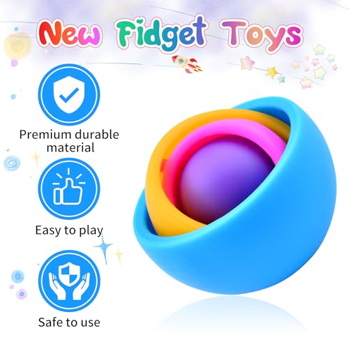 Image of Fidget Toys Kids Pack, Fidget Spinner Set, Autism Sensory Toys, Easter Basket Stuffers Party Favors, ADHD Stress Relief Finger Tools, Gift for Boys Girls Teens Birthday