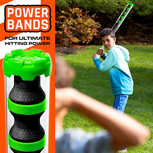 Nerf Power Blast Kids Baseball Bat And Ball Set - Kids Plastic Baseball Bat With Extra Grip And Power Bands - Official Nerf Plastic Baseball Set #TOP1