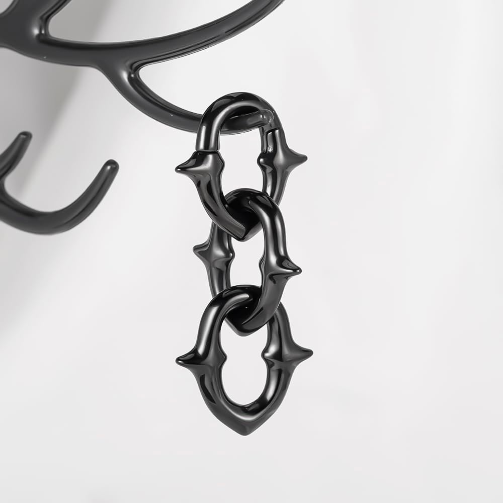 2PCS Chain Ear Weights Hangers for Stretched Ears Gauges Body Piercing Jewelry, 316 Stainless Steel Hypoallergenic 6g Earrings Plugs Tunnel Expander