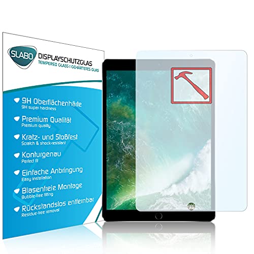 Slabo Premium Film de Protection d'écran en Verre trempé pour iPad Pro | iPad Air (10,5", Wi-FI + Cellular) | iPad Air 3 écran Film Tempered Glass Clair Dureté 9H