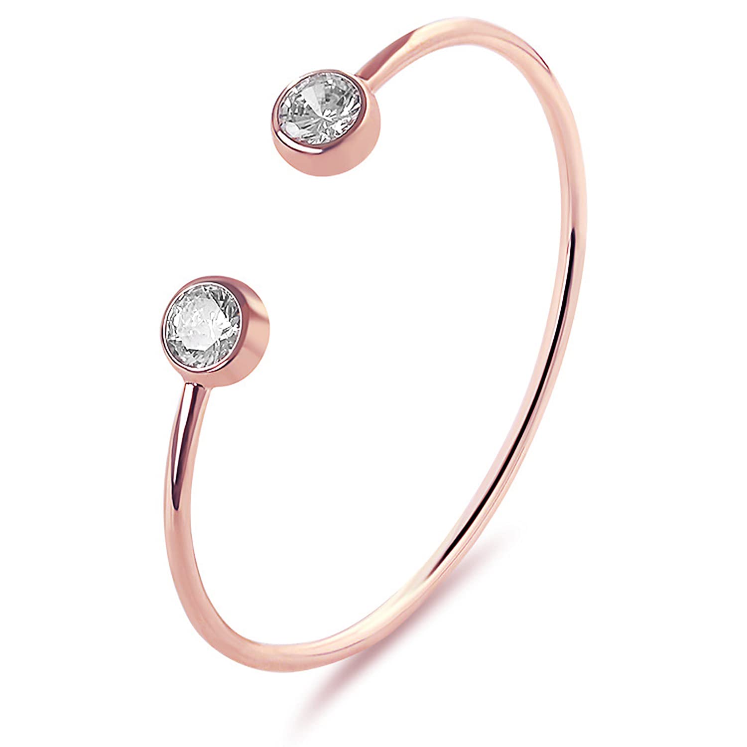 Peora Rose Gold Plated Cubic Ziroconia Studded Kada Bracelet Stylish Fashion Jewellery for Women (B0C1CKP756) Amazon Price History, Amazon Price Tracker
