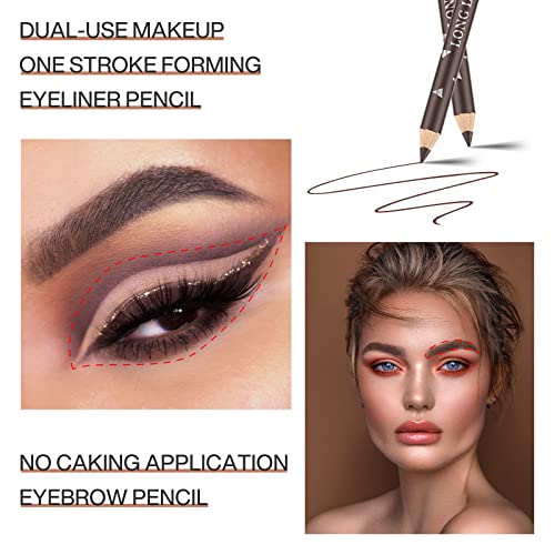 Lokfar 12 Pcs Eye-Brow Pencil Set, Waterproof Eyebrow Pencil Microblading Eyebrow Pen Supplies Kit, Eyebrow Tattoo Makeup With 2 Sharpener, 10 Brow Stencils And Eyebrows Essential Tools (Dark Brown) #TOP7