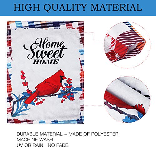 Homyplaza Red Cardinal Bird Garden Flag Double Sided 28 X 40 Inch Yard Flag Outdoor Decoration To Bright Up Your Garden And House #TOP1