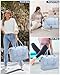 Travel Overnight Bag Weekender Bags- Duffle Bags Women with Shoe Compartment Carry on Overnight Bag with Toiletry Gym Duffel with Wet Pocket Hospital Bags Light Blue