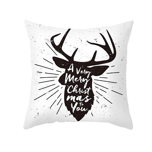 Chenlane Soie Housse de Coussin Salon Jardin Taie d'oreiller Fille Wapiti Noël Africain Reine des Neiges Décoration D'Intérieur Luxe 40x40cm, 1Pcs
