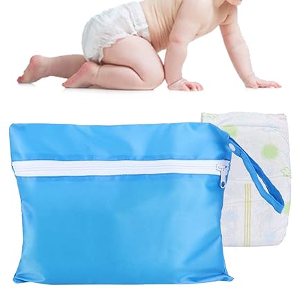 PRAV Baby Care, Waterproof 5PCS Hang Stroller Diaper Bags Portable Bag for Outside Dinning for Play(Blue)