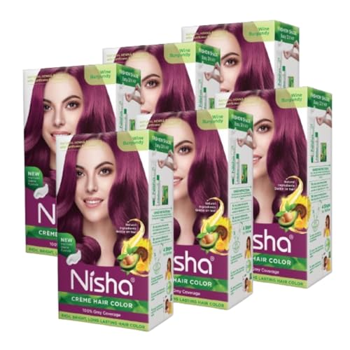 Nisha Creme Permanent Hair Color 100 percent Gray Coverage Hair
