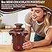 5oz Mini Chocolate Fountain with 10Forks,2-Tier Mini Chocolate Dipping Machine for Use with Chocolate Syrup Only, fit for Parties,Daily Use, Powered by 4 x C Batteries(Not Included) (Coffee)