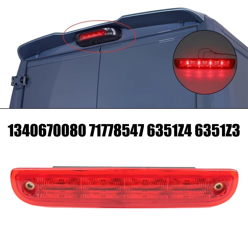 Luce Stop Terzo Freno Auto Posteriore Arresto Lampada Terzo Luce Di Freno Alto Livello 1340670080 71778547 6351Z4 Per Fiat Per Ducato Per Boxer Per Relè 2007-2023