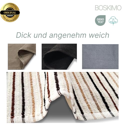 Miniatura 4 de Boskimo Paños De Cocina De Algodón Con Rizo Pack De 12 Trapos Cocina Premium Absorbentes Y Reutilizables 45x65 Cm Aura Beige