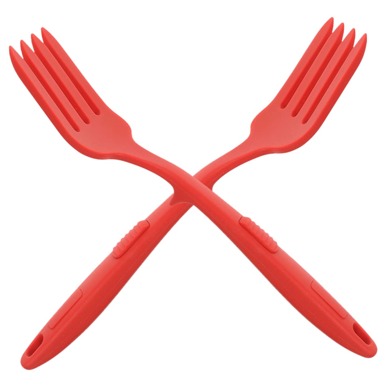 DECHOUS 2Pcs Large Silicone Cooking Fork Noodle Pasta Forks for Kitchen Use Nonstick and Easy to Store for Salad Spaghetti and Cooking Tasks