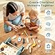let’s make Lauflernwagen Holz Montessori Spielzeug Lauflernhilfe mit Rädern und Blöcken Spielzeug Multifunktion Baby Walker Activity Lauflernhilfe für baby ab 1 jahr (Blau）