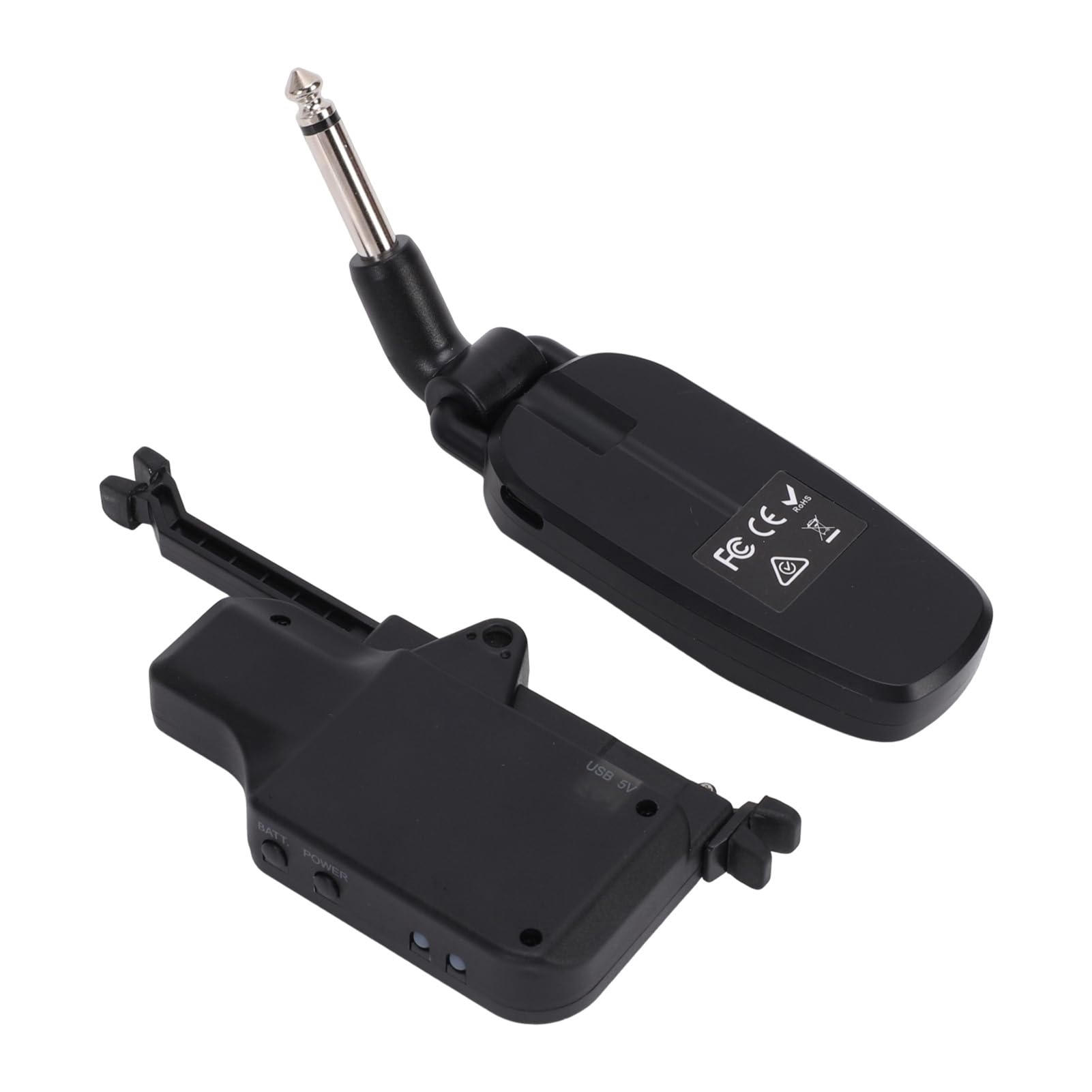 Aoresac Tonabnehmer für Akustikgitarre, Folk-Gitarre, Kabelloses Mikrofon, Akustikgitarre, Kabelloser Tonabnehmer, Kabelloses System, UHF, 50 M, 10 Kanäle, ohne BO