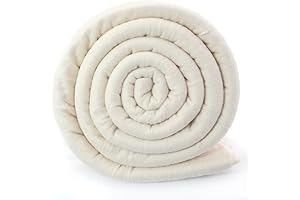 Natural Twin-Size Cotton Batting for Quilting