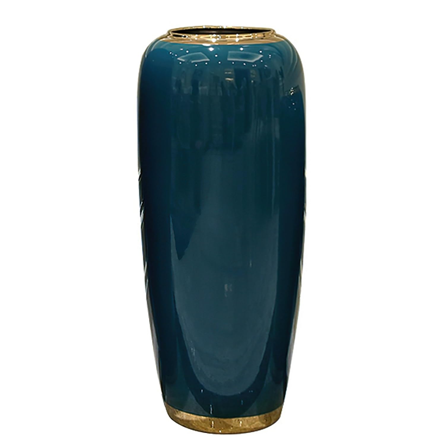 asdchZen Tall Floor Vase, 31.4 Inches/80Cm Large Floor Ceramic Flower Vase, Handmade Vase For Decorative Branches And Dried Flowers, Living Room, Office, Entryway, Wedding Gift,24x60cm