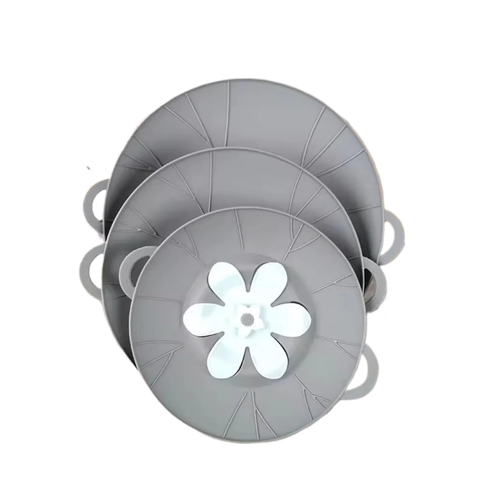 Multifunctional Silicone Lid Spill Stopper Anti Overflow Pot Cover Kitchen Gadgers Cooking Pot Lids Utensil(Yellow L)