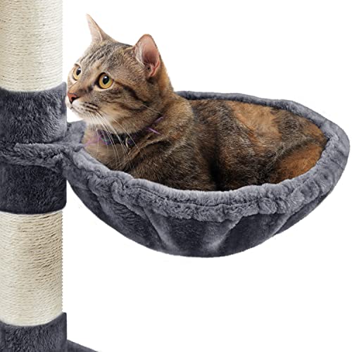 Torre para gato grande 79 pulgadas multi-niveles gris oscuro miniatura 4