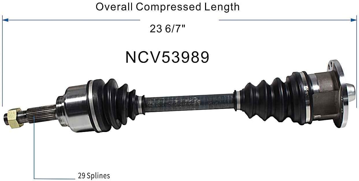 GSP NCV53989 CV Axle Shaft Assembly - Left Rear (Driver Side)