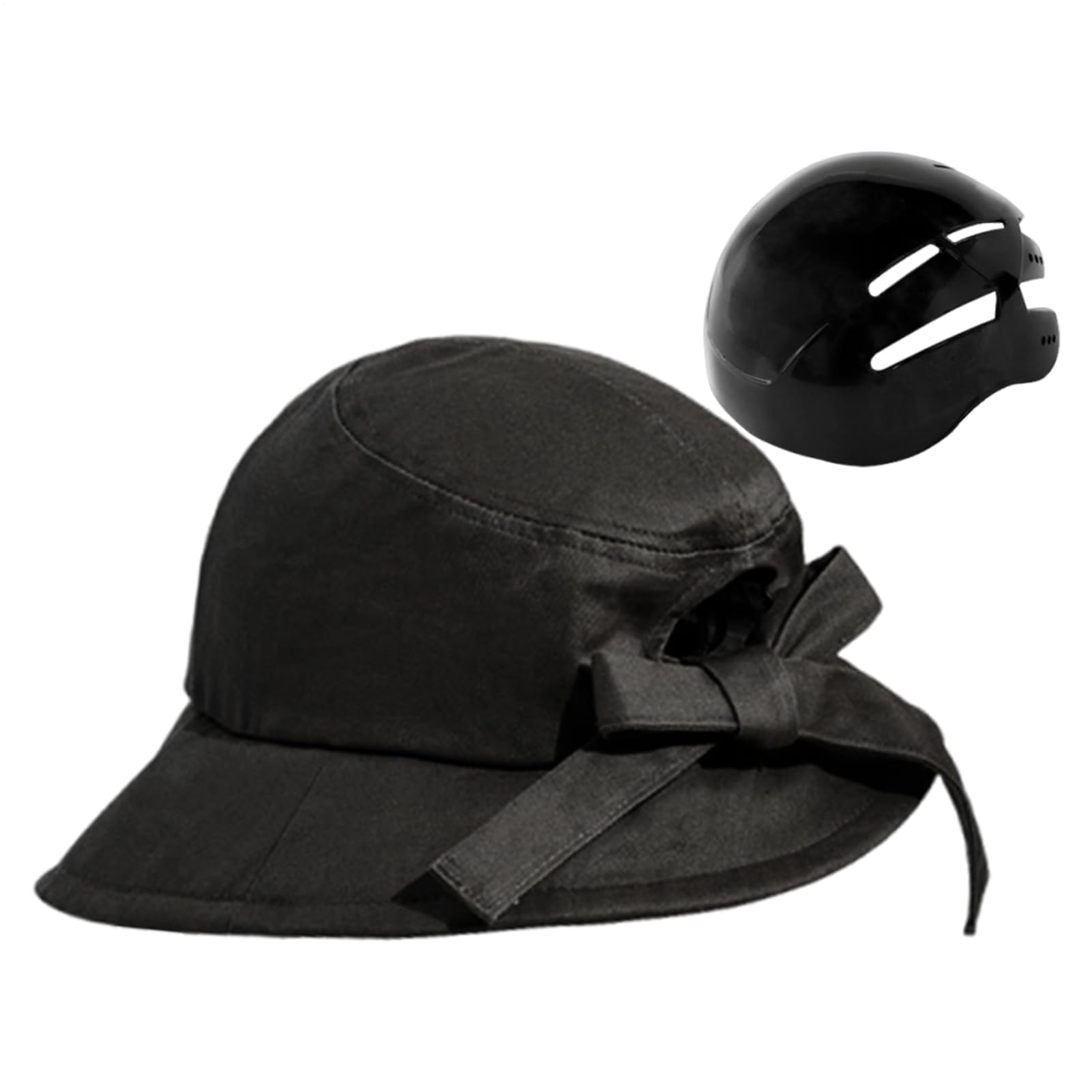 Casco de bicicleta ligero con ala ancha desmontable para mujer negro 8