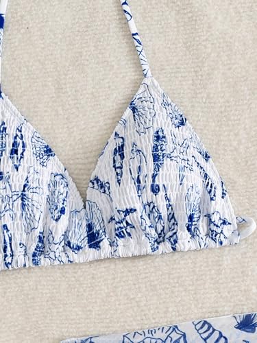 Image of SEGT Girl's 3 Piece Striped Bikini Swimwear Cute Swimsuits Bathing Suit High Waisted with Cover Up Beach Skirt