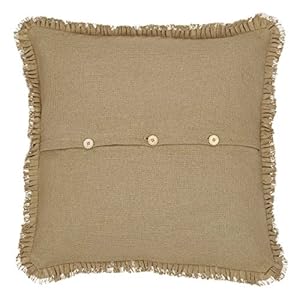 VHC Brands Burlap Euro Sham Cover Tan 26×26