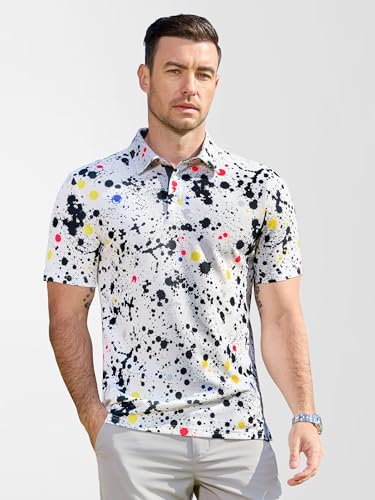 JEMLDL Ink-Splatter Golf Polo
