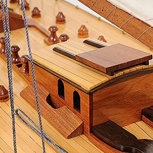 Old Modern Handicrafts Endeavour 40 Inch Sailboat Model -Boat Model Made from Premium Wood - Exquisite Nautical Décor for Home & Office - 40.0L x 8.0W x 48.5H Inches - Thumbnail 5