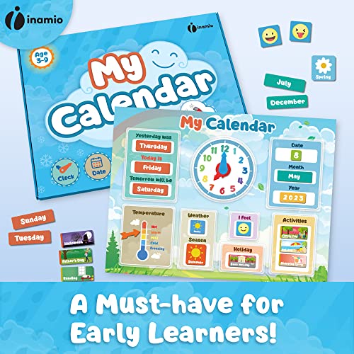 Magnetic Kids Calendar For Learning - Classroom, Preschool Magnet Calendar For Kids - Days Of The Week Chart For Toddlers - Today, Monthly And Weather #TOP6