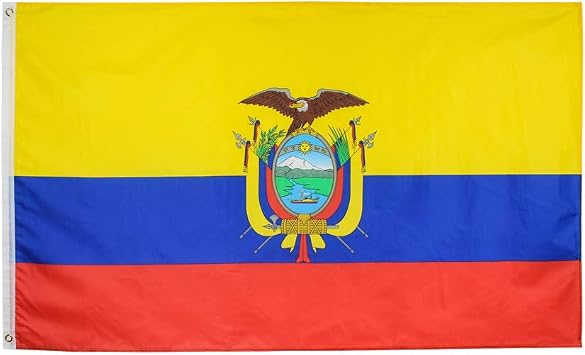 ANJOR Ecuador Flag 3x5 Foot Ecuadoran National Flags with Brass Grommets 3 X 5 Ft