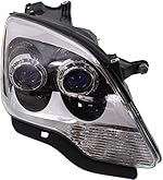 Evan Fischer Headlight Assembly Compatible with 2007-2008 GMC Acadia Halogen 1st Design Passenger Side