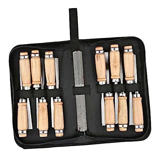 KONTONTY Wood Carving Tool Kit 13pcs Carving Tools for Beginners Handicraft Model Tool Wood Scrap Kit Wooden Craft Tool Metal Engraving Tools Woodcut Cutters