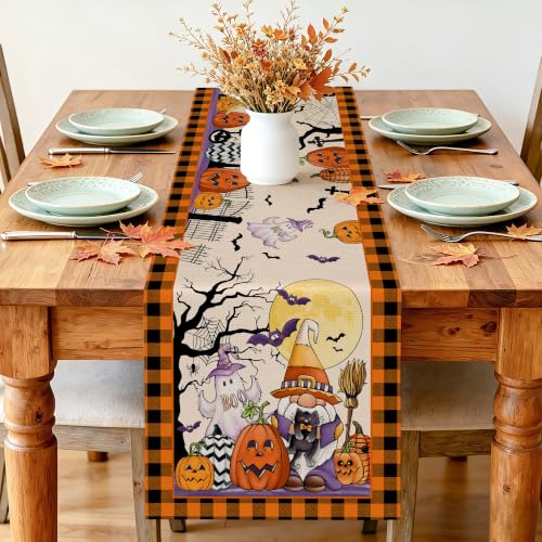 Halloween Table Runner 13x72 inch - Spooky Ghost Boo Pumpkin Decor - image 4