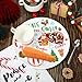 Dear Santa Cookie Plate Round Christmas Plastic Santa Treat Tray Decorative Xmas Eve Treat Serving Boards Cute Plate Platter Mat for Sharing Snack Cookie Milk, 10 Inch