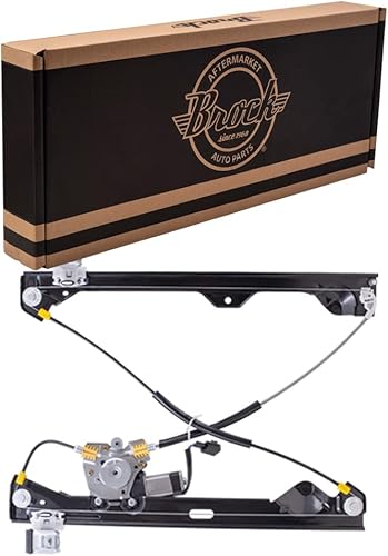 Brock Elevalunas eléctrico trasero del pasajero y conjunto de motor de elevación compatible con camioneta Silverado Sierra Crew Cab 2007-2014