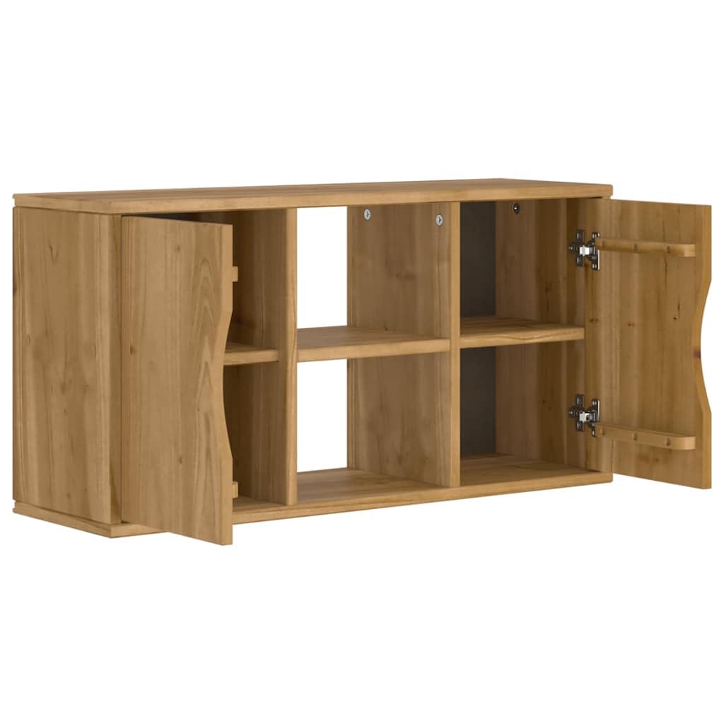 vidaXL Mueble de TV ODDA Madera Maciza de Pino 79x24x40 cm