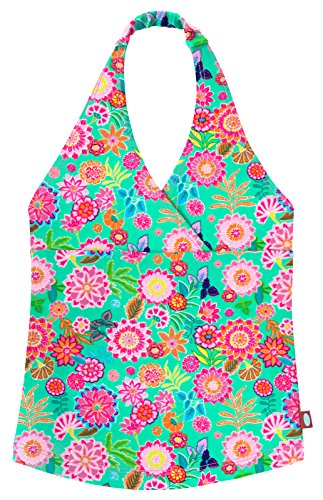 Image of Polkadot Girls' UPF 50+ Swim Halter Top by City Threads