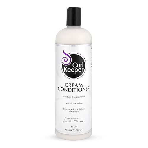 Curl Keeper Acondicionador en crema para cabello rizado, 8 onzas líquidas, acondicionador diario ligero para todo tipo de rizos, hidratante y