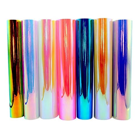 TECKWRAP Holographic Opal Craft Vinyl 12" x 12" 7 Sheets/Pack for Craft Cutters,Sign Plotters Cover