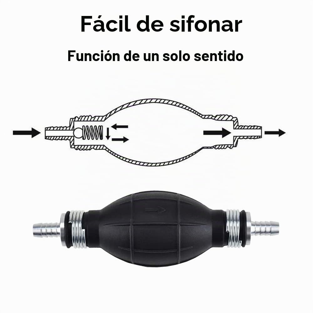 ETOPARS 2 Piezas 12mm Bomba de Cebado Bomba de la línea de Combustible Bomba Sifón Transferencia Bomba Manual Gasolina Manguera Aceite Gasolina Bomba Mano