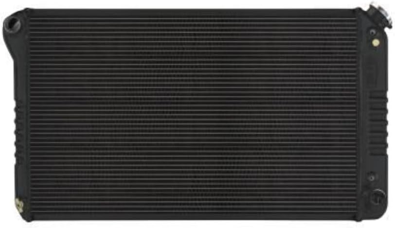 COLD - CASE GMT558AB Radiator, Night Rider Black Series, Driver Side Inlet, Passenger Side Outlet, Aluminum, Black Paint, Automatic, Compatible with GM Fullsize Truck 1967-76, Each